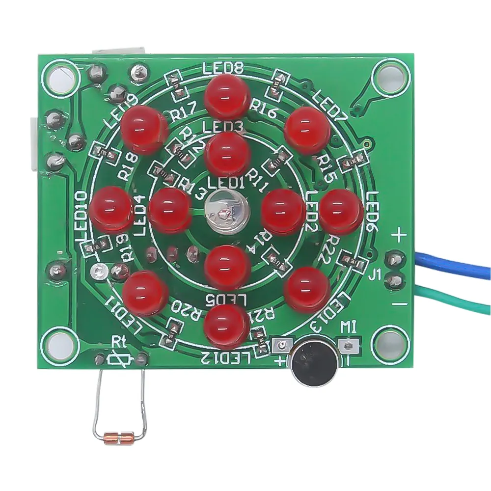 Electronic Candle LED Lights DIY Kit Happy Birthday Thermal Sensor MIC Sound Control Simulation Candle Analog