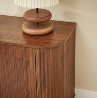 Meuble TV moderne réglable en bois avec rangement, motif vague et rayures verticales pour salon, mobilier de maison