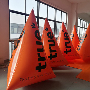 Cubo Inflable de Proteína Verdadera Naranja, Flotador Publicitario Impermeable para Uso en Exteriores - Product Image 3