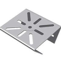 Stainless Steel CCTV Security Camera Bracket Panel Anti-Rust Vertical Pole Mount with Monitor Holder Base