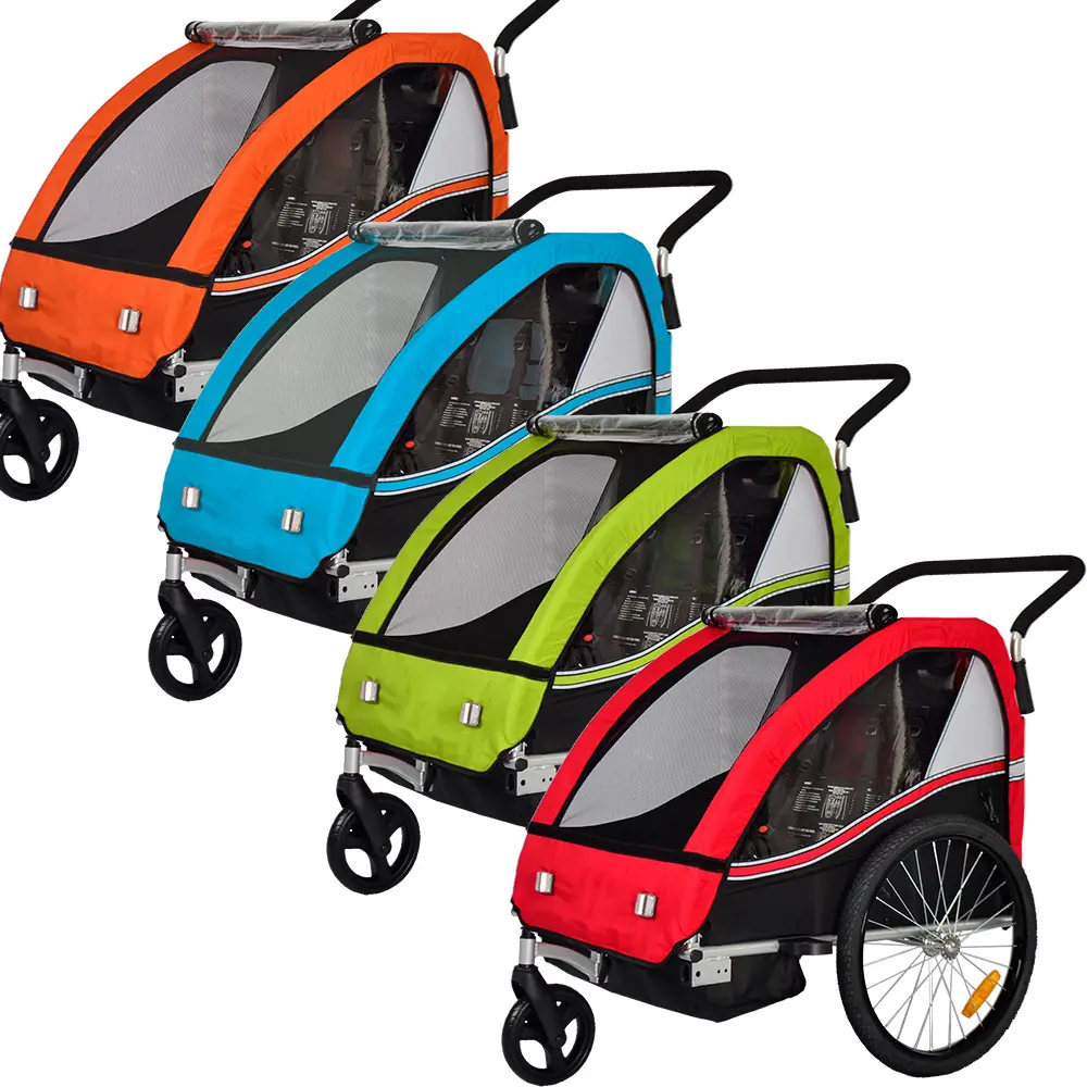 Popular Children's Bicycle Trailer High Quality Transportation Trailer Travel Jogging Bicycle Hook Trailer With Reflector