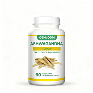 Capsule Vegetariane di Ashwagandha per Uomini Adulti OEM 300mg Supporto Energetico Funzione Maschile Estratto di Withania Somnifera /60 Capsule - Product Image 1