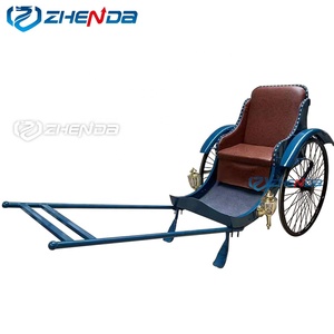 Rickshaw Clásico Romántico de Alta Calidad, Dos Filas, Tubo Galvanizado, Color Negro, Precio de Fábrica, Transporte Especial para Exteriores - Product Image 3
