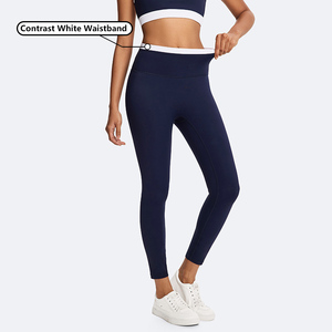Legging Olahraga Wanita ODM Daur Ulang Model Push Up Warna-Blok Pinggang Tinggi Tanpa Jahitan Depan Legging <span class=keywords><strong>Yoga</strong></span> Fashion Wanita - Product Image 2