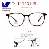 Lunettes classiques anti-lumière bleue, taille 52-17-148, monture TR90 résistante aux chocs, branches en titane anti-corrosion, charnières à ressort, verres solides confortables