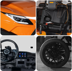 China Factory 4-Seater Electric <b>Golf</b> Cart OEM Stainless Steel Rechargeable Lithium long life Battery for resort & campuses - Product Image 6