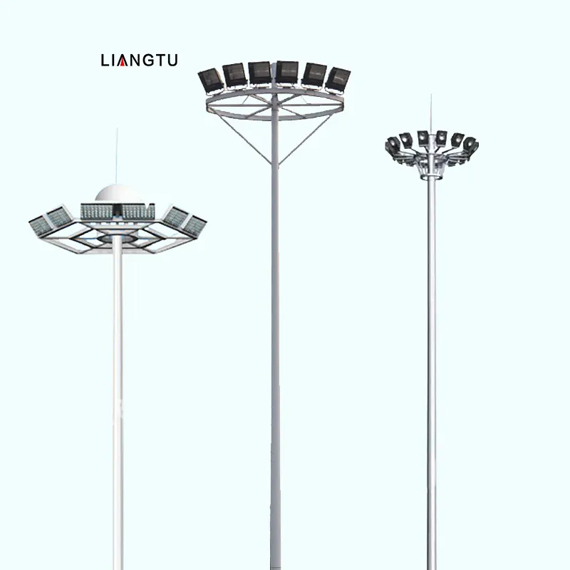 Futbol stadyumu ve havaalanı liman özel 15-60m yüksek parlak yüksek direk ışık 1000w stadyum LED ışık