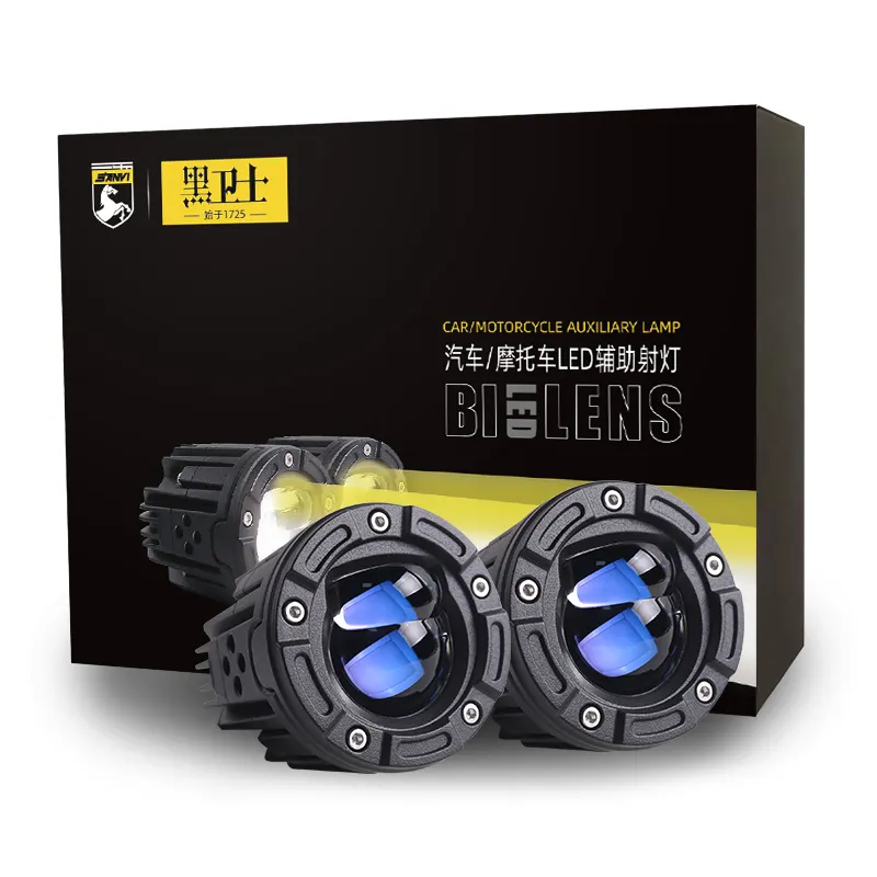 S11 Auto Bi LED Projector Retrofit Lens Headlight Blue Lens High Low Beam 6000K Matrix Lamp Waterproof Work Light Spot Lights