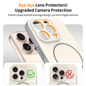 <span class=keywords><strong>Coque</strong></span> de protection magnétique antichoc fine en TPU et PC avec protection d'objectif d'appareil photo, design personnalisé, vente en gros pour iPhone 17 16 Pro Max - Product Image 3