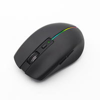 Tipe Terbaik-C Optical RGB Gaming Portabel BT 2.4G Mode Ganda Komputer Laptop PC Mouse Nirkabel Isi Ulang