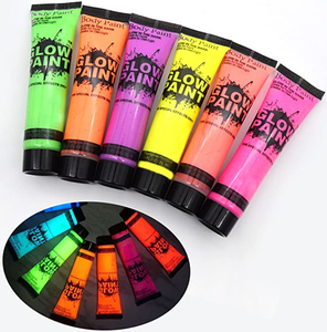 <span class=keywords><strong>Peinture</strong></span> pour le visage et le corps phosphorescente à base d'eau UV néon 10 ml pour enfants, pour Halloween, cosplay, maquillage - Product Image 1
