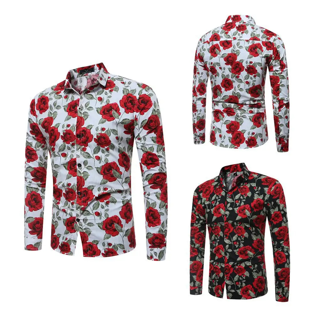 Micro fiber Polyester Floral Print Shirts For Man