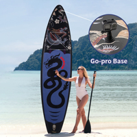Stock entrepôt UE Planche de paddle gonflable en PVC extra large 350 cm, capacité de charge 205 kg, pour mer, lac, rivière