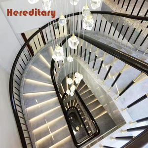 Barandilla Decorativa de Aluminio en Color Negro y Dorado, Diseño Moderno de Barandilla de Escalera de Aluminio para Hotel - Product Image 5