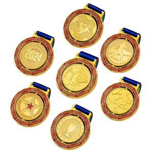 Medallas Colgantes 3D de Imitación Antigua en Oro, Plata y Bronce, Premios Deportivos Personalizados de Metal para Karate, Fútbol, Baloncesto, Atletismo y Maratón - Product Image 1