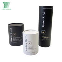 Boîtes d'emballage en tube de papier pour huiles essentielles, en matériaux recyclés personnalisés, avec éponge noire et dorure à chaud, pour soins de la peau, parfums et sérums