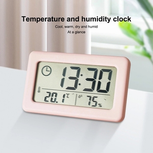 Battery Operated Home Office Silent Desk Time Display <strong>Clock</strong> Mini LCD Digital Table Dashboard Desk Electronic <strong>Clock</strong> - Product Image 2