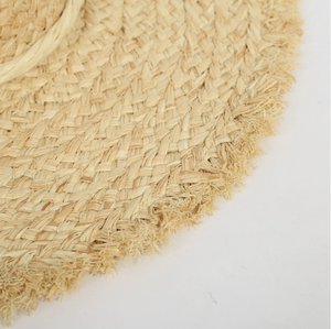 <span class=keywords><strong>Chapeau</strong></span> de soleil de plage biseauté pour femme, <span class=keywords><strong>chapeau</strong></span> de paille tendance à large bord pour le voyage - Product Image 3