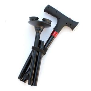 Canne de marche pliante en alliage d'aluminium Cleye noire 806 avec lumières antidérapantes pour personnes âgées - Product Image 1