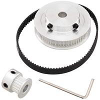 YouQi Kit Sabuk Katrol Waktu Aluminium, Katrol Roda Sinkron GT2 dengan Kunci Pas Allen