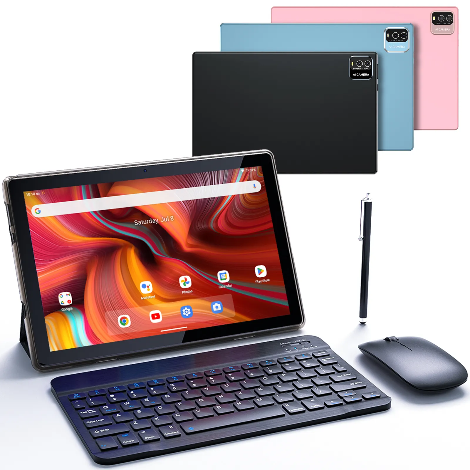 8 ГБ 12 ГБ ОЗУ 64 128 ГБ 2,0 ГГц 10 pulgadas клавиатура и ручка 10,1 дюймов De Pulg Tab Tablet Tablette Android планшетный ПК