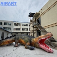 Crocodile gonflable grandeur nature pour eau salée, simulation réaliste d'animal sauvage, idéal pour les festivals, les expositions en extérieur et la vente commerciale