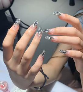 Diamants brillants, clips à <span class=keywords><strong>ongles</strong></span> de luxe, 3D, cercueil épais, presse sur les <span class=keywords><strong>ongles</strong></span> - Product Image 5