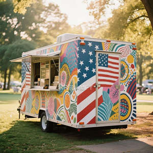 Mobile Supply Trailer US Standard Cart Wheels <b>Small</b> Fiberglass Food Concession Truck Grill Fryer Snack Food Chips Stainless - Product Image 4