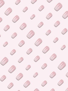 Diseño de patrón de degradado <span class=keywords><strong>Rosa</strong></span> cuadrado largo Último material artificial Venta al por mayor Nail Art Press on Nails - Product Image 3