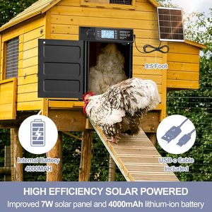 <span class=keywords><strong>Porte</strong></span> automatique de poulailler avec caméra, nouvelle, étanche IP65, à énergie solaire, avec minuterie, contrôle par application pour les fermes et les industries de vente au détail - Product Image 2