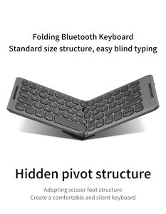 Clavier sans fil Mini Clavier pliable à deux volets Téléphone portable Tablette Ordinateur Bureau Portable Clavier léger - Product Image 5