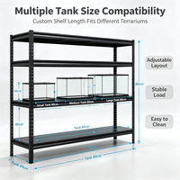 Étagère métallique multi-niveaux pour terrarium d'élevage de reptiles, présentoir de rangement pour animalerie, salle d'élevage et usage domestique