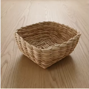 Handwoven Water Hyacinth <b>Storage</b> <b>Basket</b> Natural <b>Wicker</b> Organizer Bowl for Kitchen Countertop Fruit Display Dining Table - Product Image 3