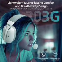 Auriculares para Juegos Attack Shark L80 Pro con Micrófono Dual, 3 Modos de Conexión, Cableados, Inalámbricos 2.4G, BT, Baja Latencia