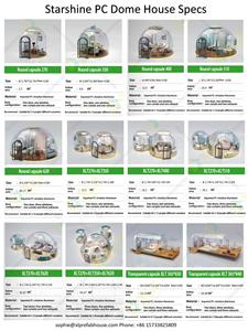 บ้านโดมโพลีคาร์บอเนตใสสำเร็จรูปจากโรงงาน ขนาด 2-7 เมตร - Product Image 3