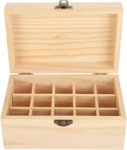 Деревянная коробка для хранения эфирных масел, коробка для хранения эфирных масел из сосны, коробка для хранения эфирных масел, коробка для хранения, 18,2x11,5x9 см
