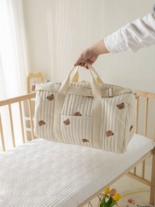 Nouveau Grand Sac Fourre-Tout Bébé en Gros Pas Cher 48*24*28CM Sac à Couches Maternité Maman Brodé Coton Bandoulière - Product Image 3