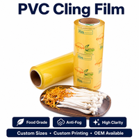 Film plastique transparent de qualité alimentaire personnalisé pour conserver la fraîcheur, film alimentaire en PVC, rouleau