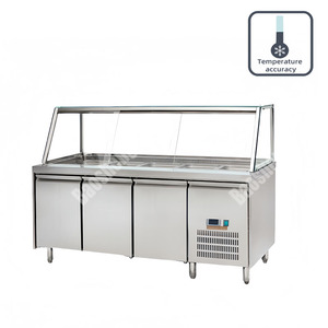 Amerikan tarzı buzdolabı ekipmanları ticari tezgah altı buzdolabı Pizza hazırlık masa buzdolabı salata sandviç hazırlık Chiller - Product Image 4