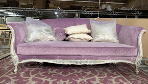 الأوروبية نمط المعيشة غرفة العربية طقم أريكة Majlis أناقة الأريكة 3 مقاعد الكلاسيكية أثينا الأبيض سواير الذهب أريكة قماش - Product Image 6