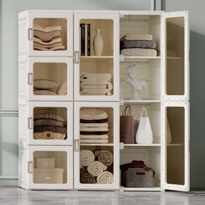 Armadio Moderno Semplice Integrato Ant Box per Casa, Armadio Pieghevole in Plastica per Camera da Letto di Piccoli Appartamenti, Uso Generale - Product Image 4