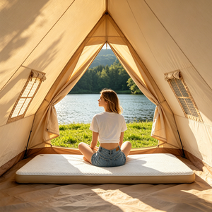 <span class=keywords><strong>Matelas</strong></span> <span class=keywords><strong>Gonflable</strong></span> Portable en PVC avec Technologie Drop Stitch <span class=keywords><strong>pour</strong></span> Tente <span class=keywords><strong>de</strong></span> Camping Extérieur et Chambre d'Invité, <span class=keywords><strong>Tapis</strong></span> <span class=keywords><strong>de</strong></span> Couchage avec Pompe Manuelle - Product Image 2