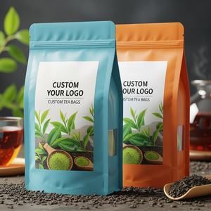 Sachets d'emballage de thé en aluminium refermables personnalisés avec fermeture éclair pour poudre de matcha 100g OEM - Product Image 2