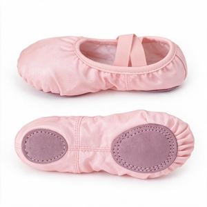 Zapatillas de Ballet con Brillantina Rosa, Calzado de Baile Plano y Suave, con Correa Elástica, para Práctica en Estudio - Product Image 1