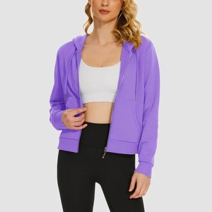 New Style OEM ODM Casual Custom Logo Printing Polyester Short Hoodie High Quality <b>Sweatshirts</b> Women Crop Top Hoodie - Product Image 6