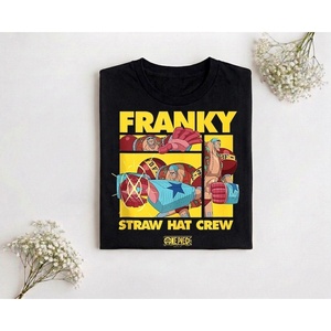 T-shirt pour homme One Piece Franky Straw Hat Crew Collage, cadeau anime - Product Image 1