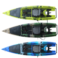Kayak de pêche solo 6HP 2026 de 4m (12,7 pieds) avec moteur électrique, système de pédales à aubes et moteur intégré