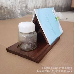 Estantería de madera para libros con soporte para tazas y ranura para teléfono, para lectura y sujetalibros - Product Image 4