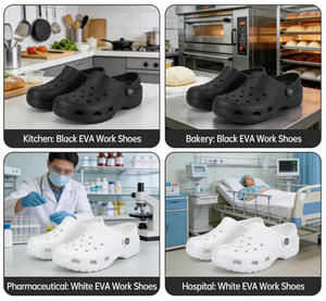 Zoccoli Professionali da Chef Antiscivolo, Scarpe di Sicurezza Leggere con Tomaia in EVA, Resistenti all'Olio e all'Acqua per Cucina, Panetteria, Industria Farmaceutica - Product Image 2