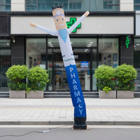 Nouveau 2025 – Danseur d'air publicitaire personnalisé avec ventilateur intégré, résistant au soleil, en tissu Oxford – Design Wacky Waving Doctor AIRTECH